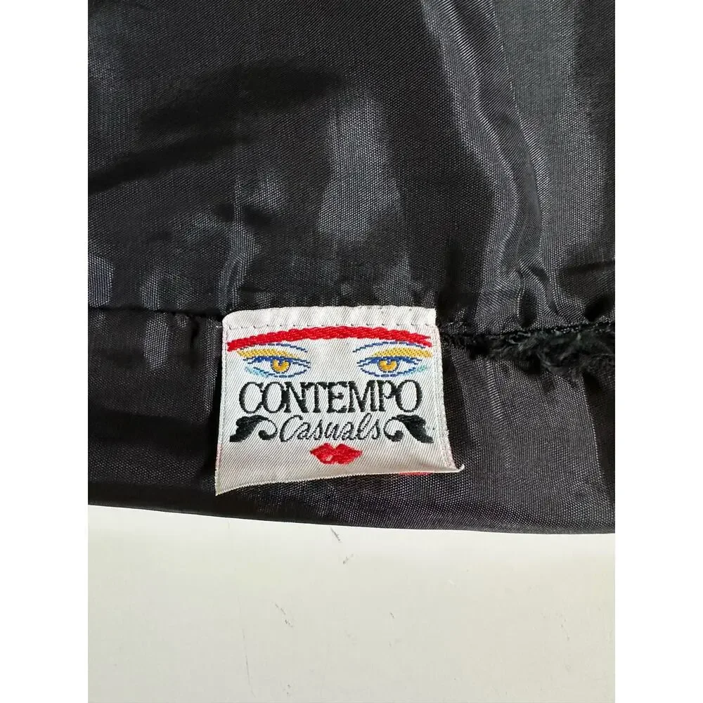 Vintage Black Leather Skirt by Contempo Casuals size 4